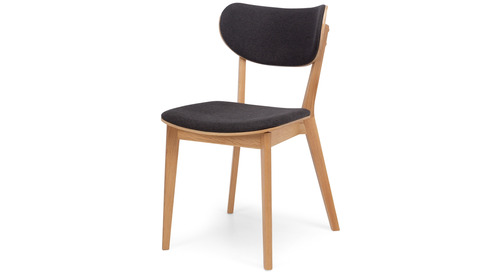 Zurich Dining Chair Natural Oak Dark Grey